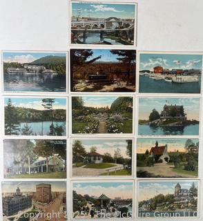 Thirteen (13) Used US Post Cards 