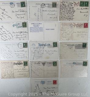 Thirteen (13) Used US Post Cards 