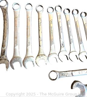 Selection of SAE and Metric Open-End Wrenches<br>

<br><br>

Removal Options:<br><br> Sat (Nov 8) & Sun (Nov 9) 11-3pm, 56 Scotch Hill Rd., Cambridge NY 12816<br><br>

Sat (Nov 15) 12-2pm, TMG Warehouse, 2800 Juniper St., Fairfax, VA 22031<br><br>

Request Shipping (david@themcguiregroupllc.com)