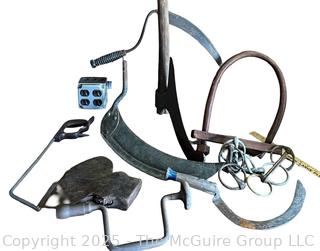 Grouping of Bench Tools Including Sickles, Hack Saw, Horse Bits, Hand Drill Brace and Large Axe Head<br>

<br><br>

Removal Options:<br><br> Sat (Nov 8) & Sun (Nov 9) 11-3pm, 56 Scotch Hill Rd., Cambridge NY 12816<br><br>

Sat (Nov 15) 12-2pm, TMG Warehouse, 2800 Juniper St., Fairfax, VA 22031<br><br>

Request Shipping (david@themcguiregroupllc.com)  