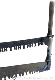 Two (2) Two-Man Crosscut Tree Saws. Measure 60 and 66"<br>

<br><br>

Removal Options:<br><br> Sat (Nov 8) & Sun (Nov 9) 11-3pm, 56 Scotch Hill Rd., Cambridge NY 12816<br><br>

Sat (Nov 15) 12-2pm, TMG Warehouse, 2800 Juniper St., Fairfax, VA 22031<br><br>

Request Shipping (david@themcguiregroupllc.com)
