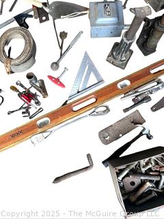 Farm Hardware Supplies and Hand Tools Including Steel Hinges, 48" Level and Electrical Boxes<br>

<br><br>

Removal Options:<br><br> Sat (Nov 8) & Sun (Nov 9) 11-3pm, 56 Scotch Hill Rd., Cambridge NY 12816<br><br>

Sat (Nov 15) 12-2pm, TMG Warehouse, 2800 Juniper St., Fairfax, VA 22031<br><br>

Request Shipping (david@themcguiregroupllc.com) 
