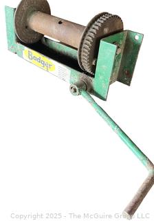Badger Hand Crank Wire Cable Winch<br>

<br><br>

Removal Options:<br><br> Sat (Nov 8) & Sun (Nov 9) 11-3pm, 56 Scotch Hill Rd., Cambridge NY 12816<br><br>

Sat (Nov 15) 12-2pm, TMG Warehouse, 2800 Juniper St., Fairfax, VA 22031<br><br>

Request Shipping (david@themcguiregroupllc.com)