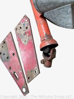 Farm Supplies Including Heavy Link Chains, PTO Shaft, Bench Grinder and Galvanized Oil Can