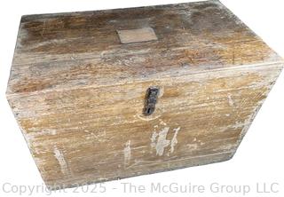 Large Wooden Steamer Trunk <br>

<br><br>

Removal Options:<br><br> Sat (Nov 8) & Sun (Nov 9) 11-3pm, 56 Scotch Hill Rd., Cambridge NY 12816<br><br>

Sat (Nov 15) 12-2pm, TMG Warehouse, 2800 Juniper St., Fairfax, VA 22031<br><br>

Request Shipping (david@themcguiregroupllc.com)