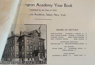 Washington Academy Yearbook Salem NY Class of 1924 <br>

<br><br>

Removal Options:<br><br> Sat (Nov 8) & Sun (Nov 9) 11-3pm, 56 Scotch Hill Rd., Cambridge NY 12816<br><br>

Sat (Nov 15) 12-2pm, TMG Warehouse, 2800 Juniper St., Fairfax, VA 22031<br><br>

Request Shipping (david@themcguiregroupllc.com) 