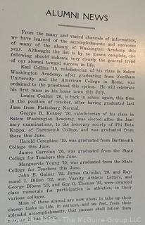 Washington Academy Yearbook Salem NY Class of 1924 <br>

<br><br>

Removal Options:<br><br> Sat (Nov 8) & Sun (Nov 9) 11-3pm, 56 Scotch Hill Rd., Cambridge NY 12816<br><br>

Sat (Nov 15) 12-2pm, TMG Warehouse, 2800 Juniper St., Fairfax, VA 22031<br><br>

Request Shipping (david@themcguiregroupllc.com) 