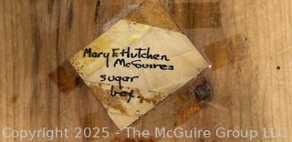 Selection of antique wooden kitchen items