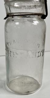 Group of six (6) antique canning jars: various brands