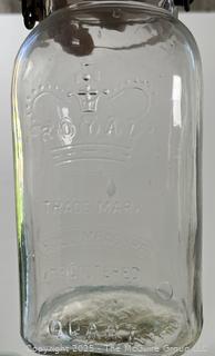 Group of six (6) antique canning jars: various brands