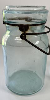 Group of six (6) antique canning jars: various brands