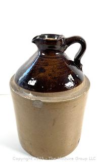 Stoneware jug marked "E"
