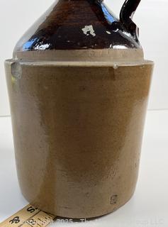 Stoneware jug marked "E"