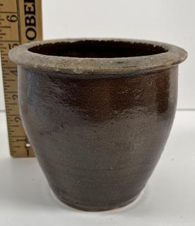 Three Stoneware Bean Pots 