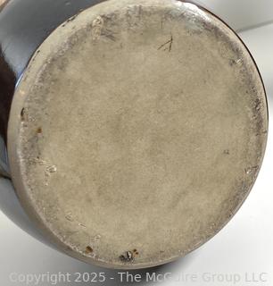 Two (2) lidded stoneware crocks