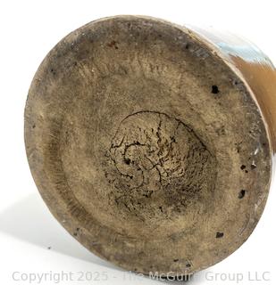 Two (2) lidded stoneware crocks