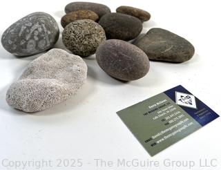 Group of Natural Stone Cobbles, Some with Fossils, Picked While Working Scotch Hill Farm