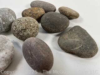Group of Natural Stone Cobbles, Some with Fossils, Picked While Working Scotch Hill Farm