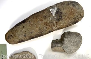 Group of Natural Stone Cobbles and Possible Native Hand Tools Picked While Working Scotch Hill Farm