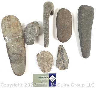 Group of Natural Stone Cobbles and Possible Native Hand Tools Picked While Working Scotch Hill Farm