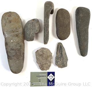 Group of Natural Stone Cobbles and Possible Native Hand Tools Picked While Working Scotch Hill Farm