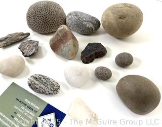 Group of Natural Stone Cobbles and Coral Cobble Picked While Working Scotch Hill Farm