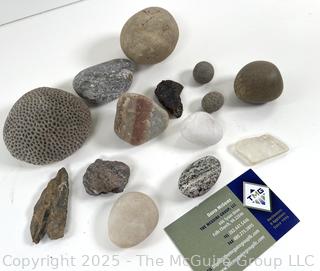 Group of Natural Stone Cobbles and Coral Cobble Picked While Working Scotch Hill Farm