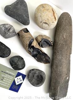 Group of Natural Stone Cobbles, Flint,Fossils, Possible Artifacts Picked While Working Scotch Hill Farm