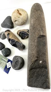 Group of Natural Stone Cobbles, Flint,Fossils, Possible Artifacts Picked While Working Scotch Hill Farm