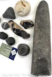 Group of Natural Stone Cobbles, Flint,Fossils, Possible Artifacts Picked While Working Scotch Hill Farm