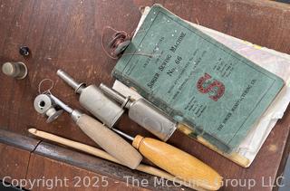 Circa 1926 Singer Treadle Sewing Machine 66 and accessories