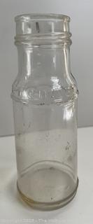 Group antique glass bottles: various brands
