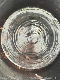 VINTAGE RUSTIC "6" GLAZED CROCK STONEWARE POTTERY