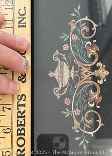 Two (2) serving trays: wood marquetry 