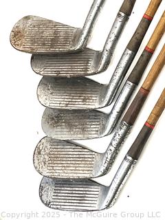 Vintage Spalding Golf Clubs Wood Shaft Robert T Jones JR 