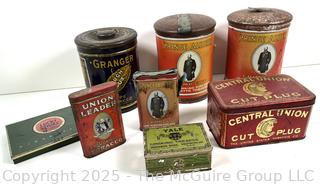 Collection of vintage tobacco tins