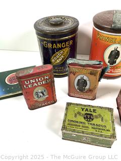 Collection of vintage tobacco tins