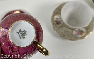 Group of fine China teacups and saucers (various hallmarks)