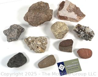 Group of Natural Stone Cobbles and Mineral Specimens Picked While Working Scotch Hill Farm