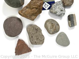 Group of Natural Rock, Mineral Specimans and Fossils Picked While Working Scotch Hill Farm 