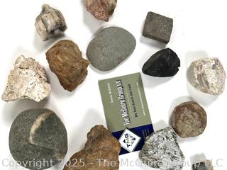 Group of Natural Rock, Mineral Specimans and Fossils Picked While Working Scotch Hill Farm 