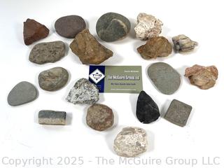 Group of Natural Rock, Mineral Specimans and Fossils Picked While Working Scotch Hill Farm 