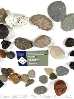 Group of Natural Stone Pebbles, Fossils and Minerals Picked While Working Scotch Hill Farm