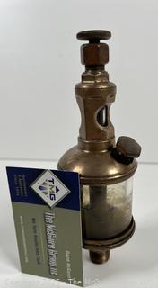 Brass oiler reservoir for old engine