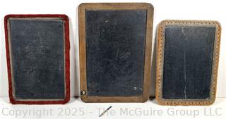 Three (3) Antique Slate Chalk Boards From Schoolhouse No.4, Jackson NY 