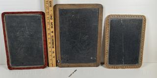 Three (3) Antique Slate Chalk Boards From Schoolhouse No.4, Jackson NY 