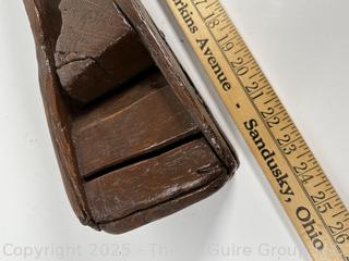 Antique Wooden Leather Harness Makers Hand Held Vise 1860s