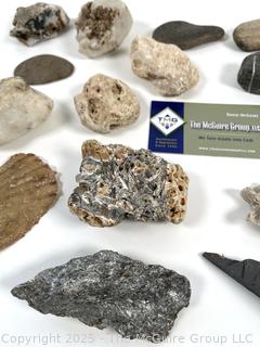 Group of Natural Stone Cobbles, Fossils sand Mineral Specimens Picked While Working Scotch Hill Farm