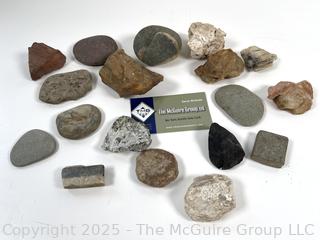 Group of Natural Rock, Mineral Specimans and Fossils Picked While Working Scotch Hill Farm 