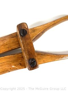 Two (2) vintage ironing boards and unknown tool